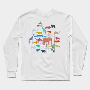 Day at the Safari Park Pattern Long Sleeve T-Shirt